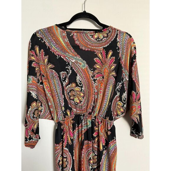 5th & Love Black Multi-Color Damask Design Dress - Size XL - Picture 10 of 11